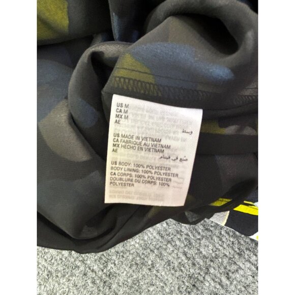 Bar III Women's Ssize Medium Navy  multi color  Sheer Lined Printed Scoop Neck C - Picture 5 of 8